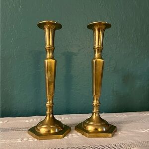 Vintage brass candlesticks (2)